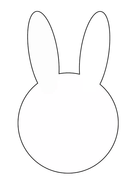 Bunny Face Template Printable